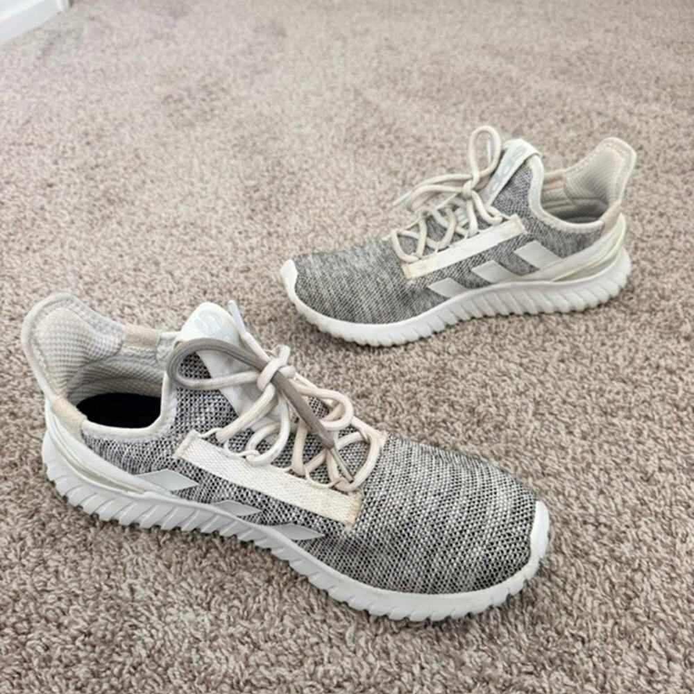 Adidas Kaptir 2.0 H00276 Men’s Size 11.5 Cloud White Grey Running Shoes Sneakers